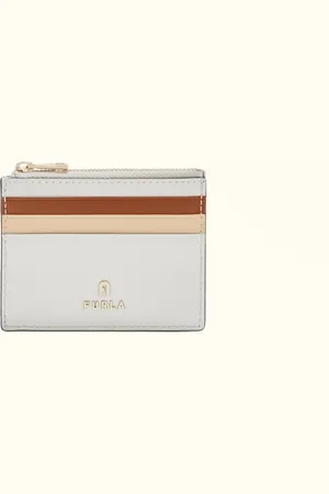 Furla Camelia Porta Carte Di Credito Marshmallow Pelle Di Vitello Morbida Roma Color-block Donna