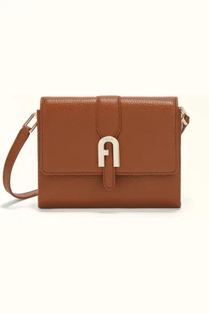 Furla Sofia Grainy Borsa Mini L Cognac H Pelle Di Vitello Granata Donna