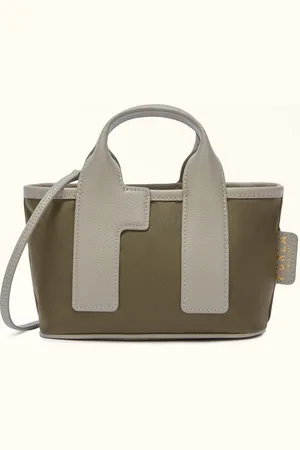 Furla Piuma Borsa Mini Sage Tessuto Di Nylon Color-block Riciclato + Pelle Stampata Donna