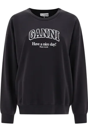Ganni Felpa a girocollo con logo