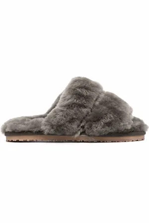 Mou 2 stripes sheepskin fur slipper