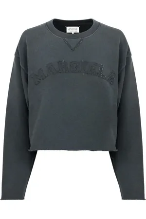 Maison Margiela Felpa in cotone con logo applicato