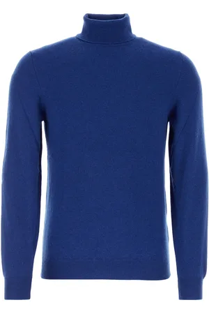 FEDELI Maglione in cashmere blu UOMO
