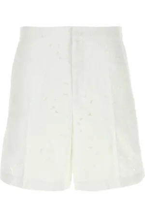 VALENTINO GARAVANI Bermuda in misto cotone bianco UOMO