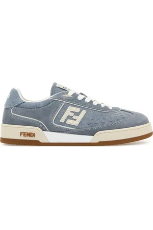 Fendi Sneakers Match azzurre in denim e pelle scamosciata DONNA
