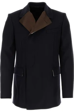 WALES BONNER Giacca in misto lana blu notte UOMO