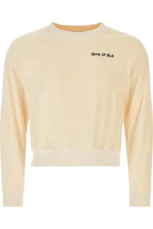 Sporty & Rich Felpa in cotone crema UOMO
