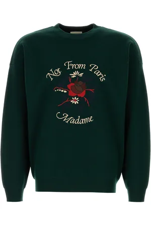 Drôle de Monsieur Maglione in lana verde bottiglia UOMO