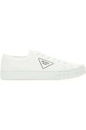 Prada Sneakers Wheel in gabardine bianco UOMO
