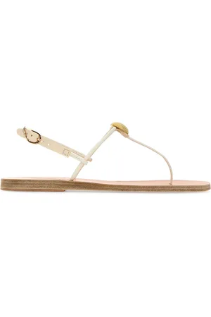 Ancient Greek Sandals Sandali infradito Dimitra in pelle bianca DONNA