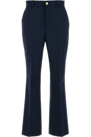 Gucci Pantalone in cotone blu navy DONNA