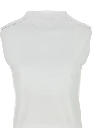 Armarium Top Glenda in cotone stretch bianco DONNA