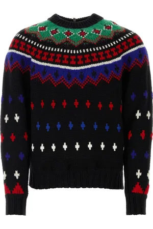 Moncler Maglione Tricot in misto lana ricamata UOMO