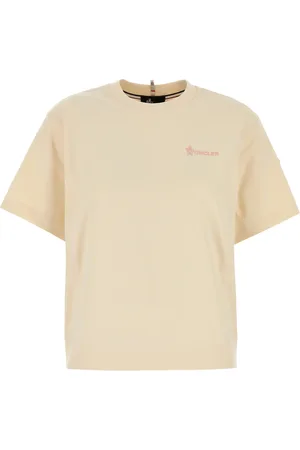 Moncler T-shirt in cotone crema DONNA