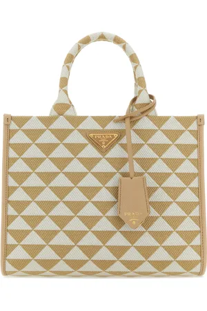 Prada Borsa shopping Symbole piccola in tessuto ricamato DONNA