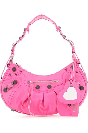 Balenciaga Borsa a spalla Le Cagole S in nappa rosa fluo DONNA