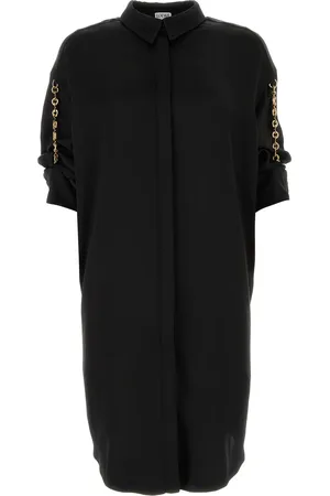 Loewe Abito chemisier in raso nero DONNA
