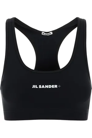 Jil Sander Crop-top in nylon stretch nero DONNA