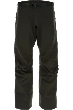GR10K Pantalone in lana verde scuro UOMO