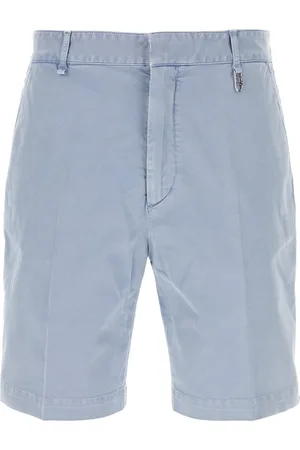 Fendi Bermuda in cotone stretch azzurro UOMO