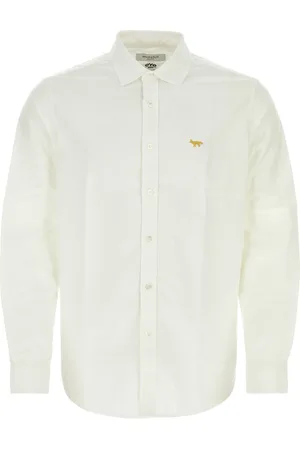 JUNYA WATANABE Camicia X Maison Kitsune in popeline bianco UOMO