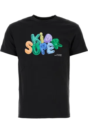 KIDSUPER STUDIOS T-shirt in cotone nero UOMO
