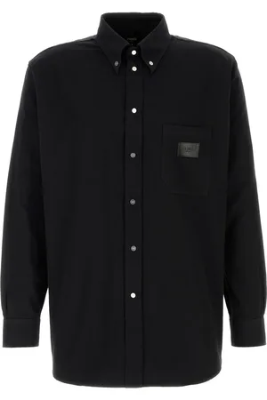 Fendi Camicia in oxford nero UOMO