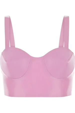 Maison Margiela Crop-top in gomma rosa DONNA