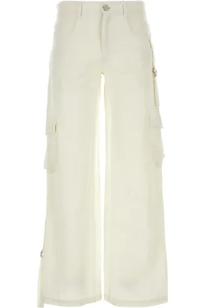 Gimaguas Pantalone cargo Gabi in misto cotone bianco UOMO
