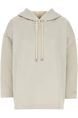 Max Mara Felpa Rally in misto cotone grigio chiaro DONNA