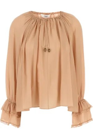 Chloé Blusa in georgette rosa carne DONNA