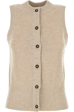 C&m Camilla And Marc Gilet Macie in misto tencel stretch sabbia DONNA