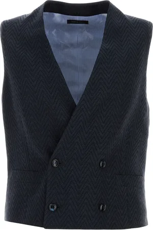Giorgio Armani Gilet in misto cupro ricamato UOMO