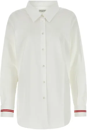 DRIES VAN NOTEN Camicia in popeline bianco DONNA