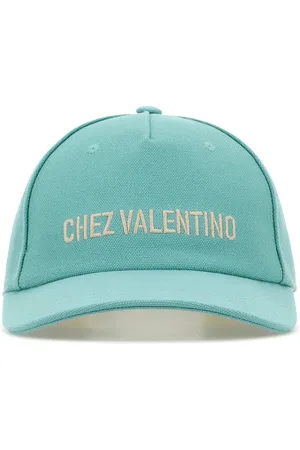VALENTINO GARAVANI Cappello da baseball in cotone azzurro UOMO