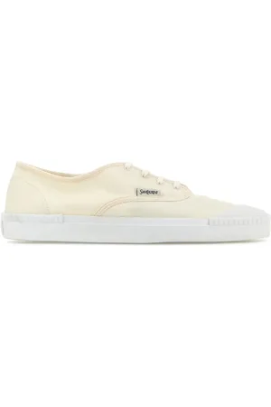 Saint Laurent Sneakers Wes in tela avorio UOMO