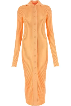 Jil Sander Abito chemisier in viscosa arancione pastello DONNA