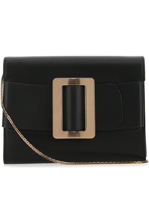 BOYY Clutch Buckle in pelle nera DONNA