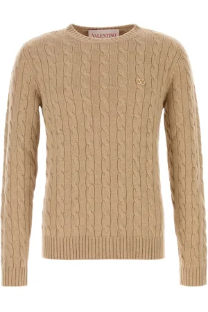 VALENTINO GARAVANI Maglione in cashmere cammello UOMO