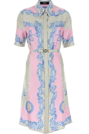 VERSACE Abito chemisier in seta stampata DONNA