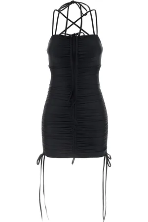 Balenciaga Mini abito in nylon stretch nero DONNA