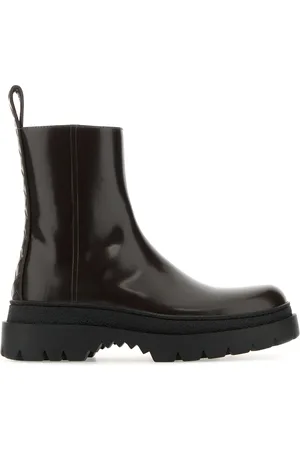 Bottega Veneta Stivaletti Highway in pelle cioccolato UOMO