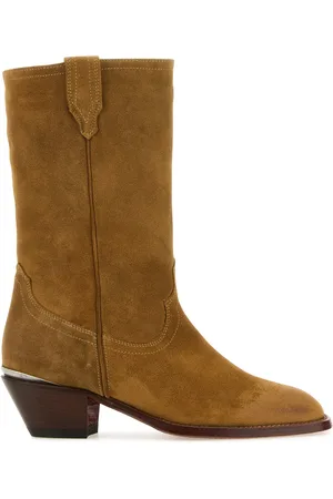 SONORA Stivaletti Durango in pelle scamosciata cammello DONNA