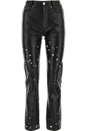 Durazzi Milano Pantalone in pelle nera DONNA