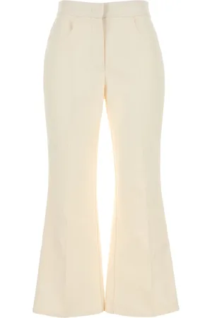 Jil Sander Pantalone in cotone avorio DONNA