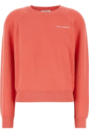 Sporty & Rich Felpa in cotone stretch salmone DONNA