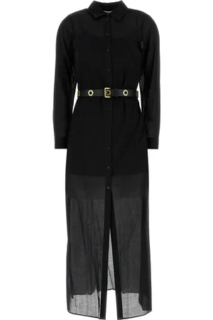 Michael Kors Abito chemisier in cotone nero DONNA