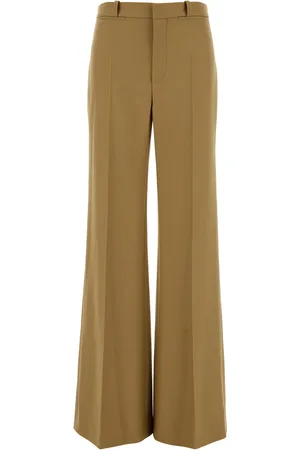 Chloé Pantalone palazzo in lana kaki DONNA
