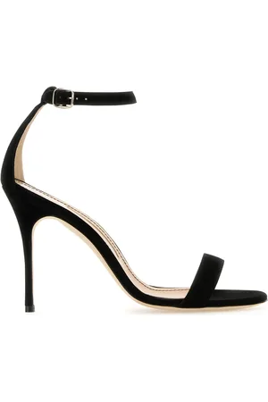 Manolo Blahnik Sandali Chaos in pelle scamosciata nera DONNA