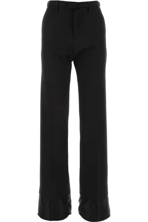 Maison Margiela Pantalone in misto poliestere stretch nero DONNA
